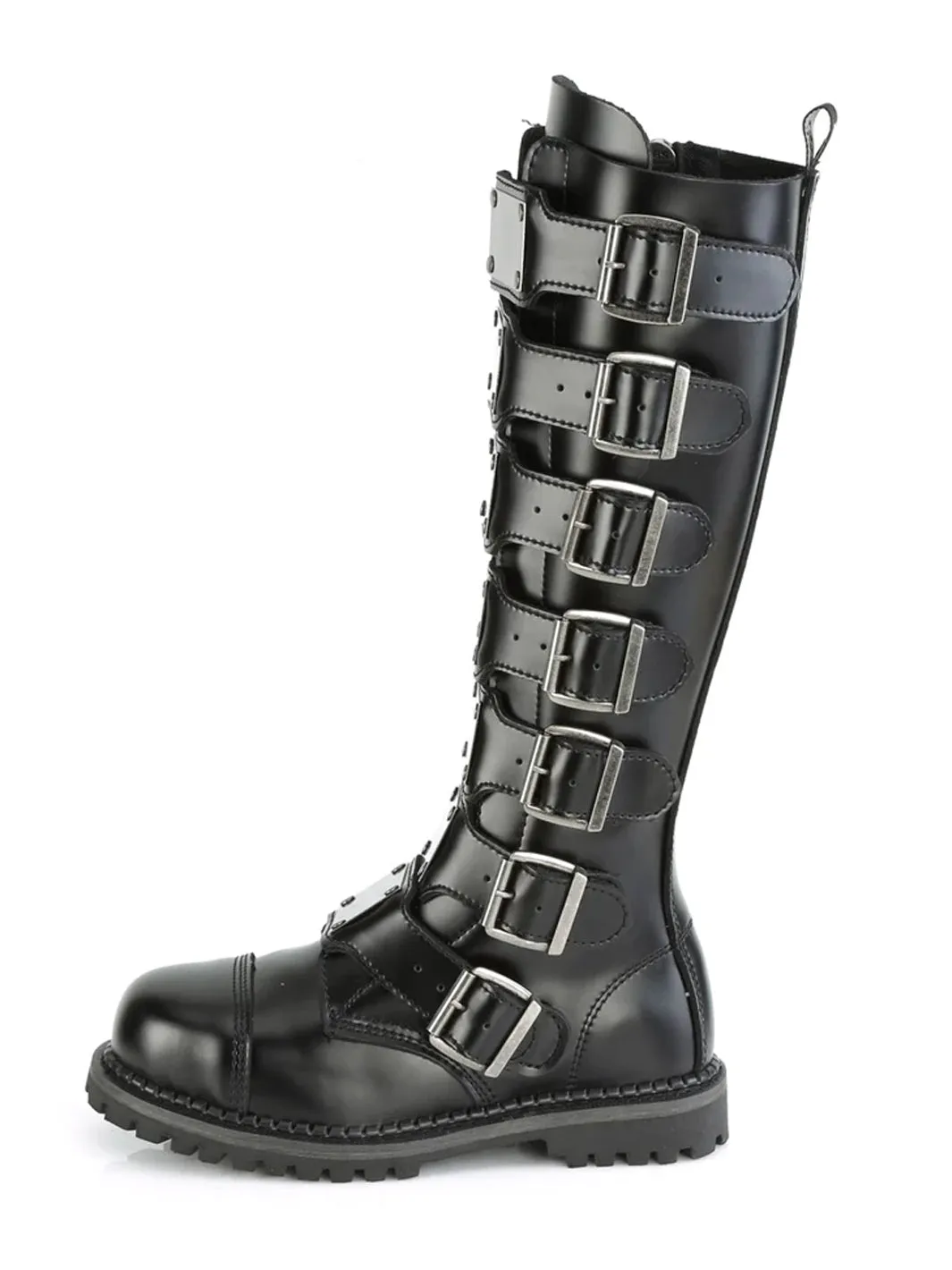 DEMONIA RIOT-21MP - BLACK LEATHER ✰ PRE ORDER ✰