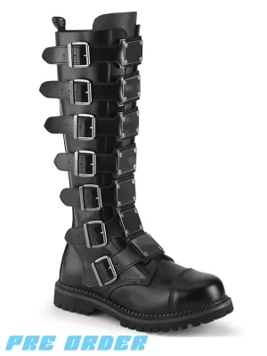 DEMONIA RIOT-21MP - BLACK LEATHER ✰ PRE ORDER ✰