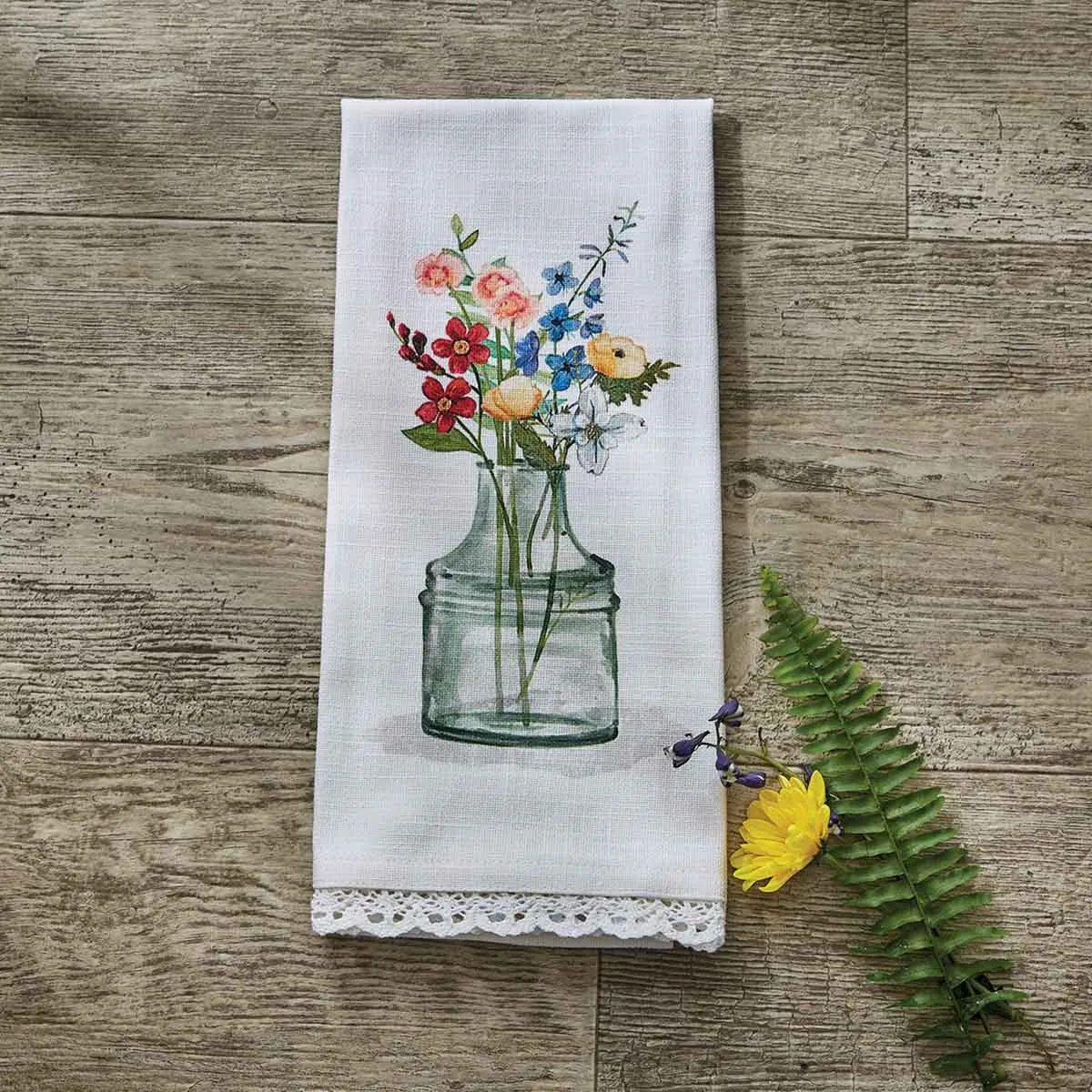 Dish Towel Farmhouse Wildflowers