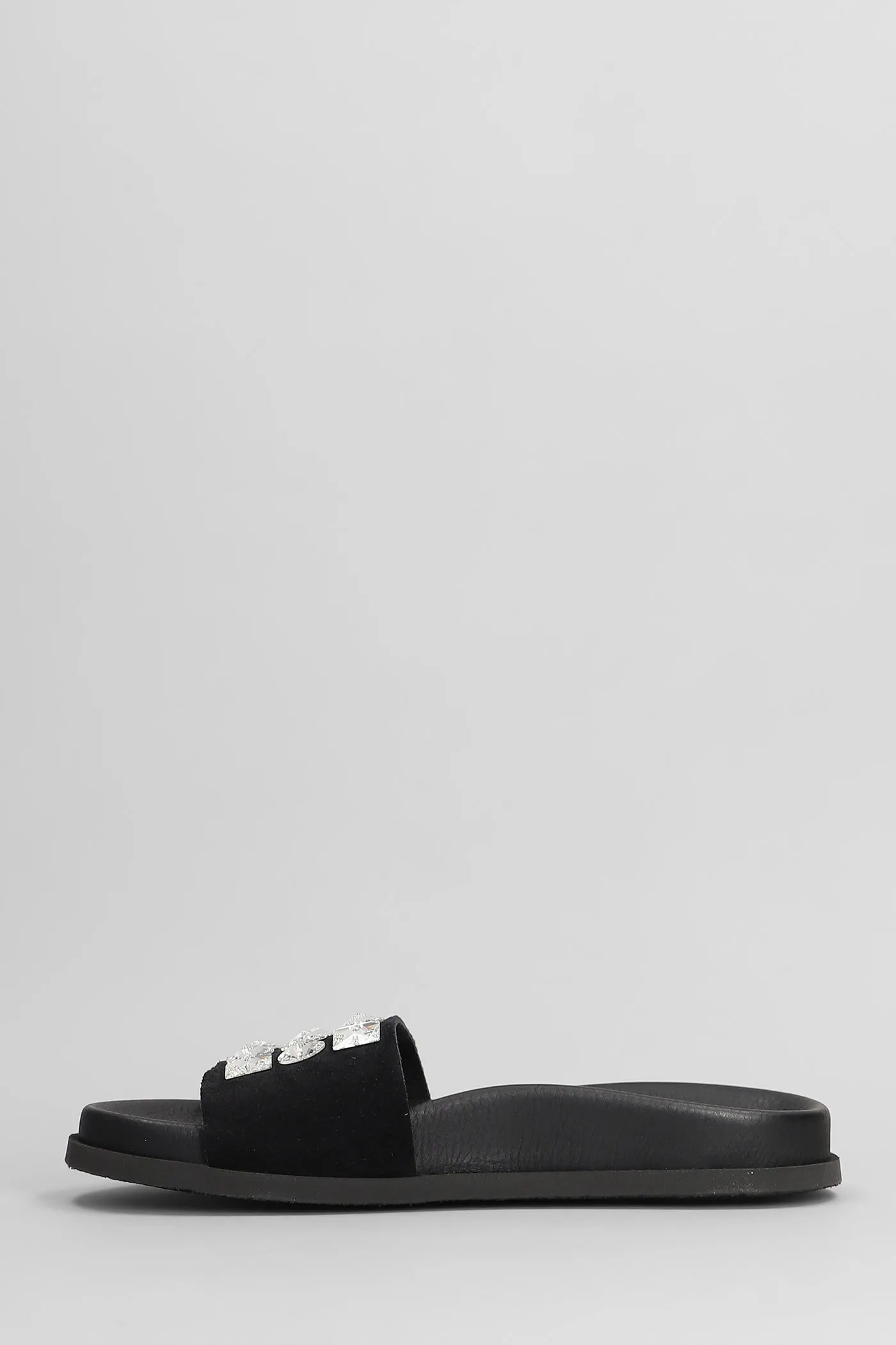 Dolomita Flats in black suede