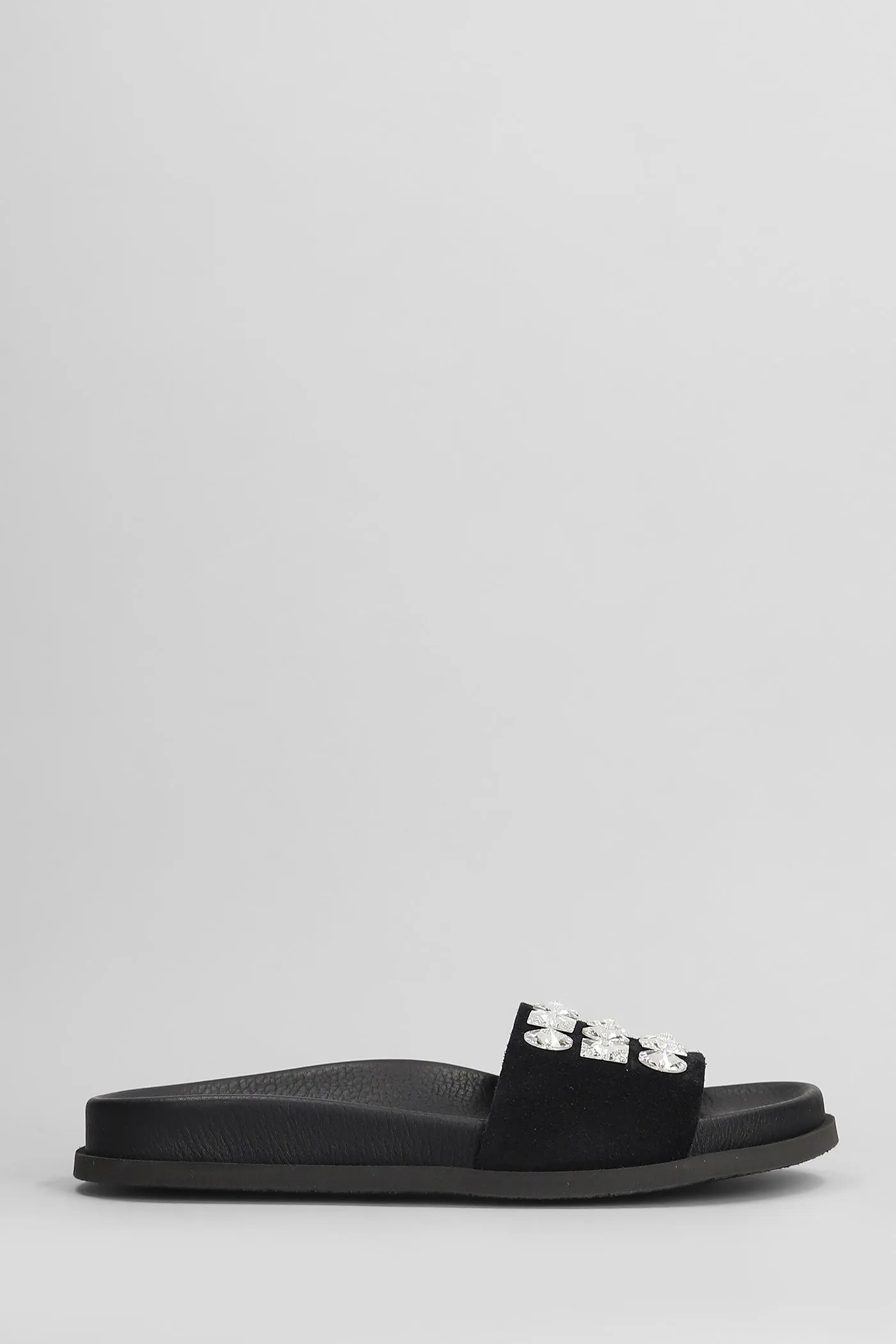 Dolomita Flats in black suede