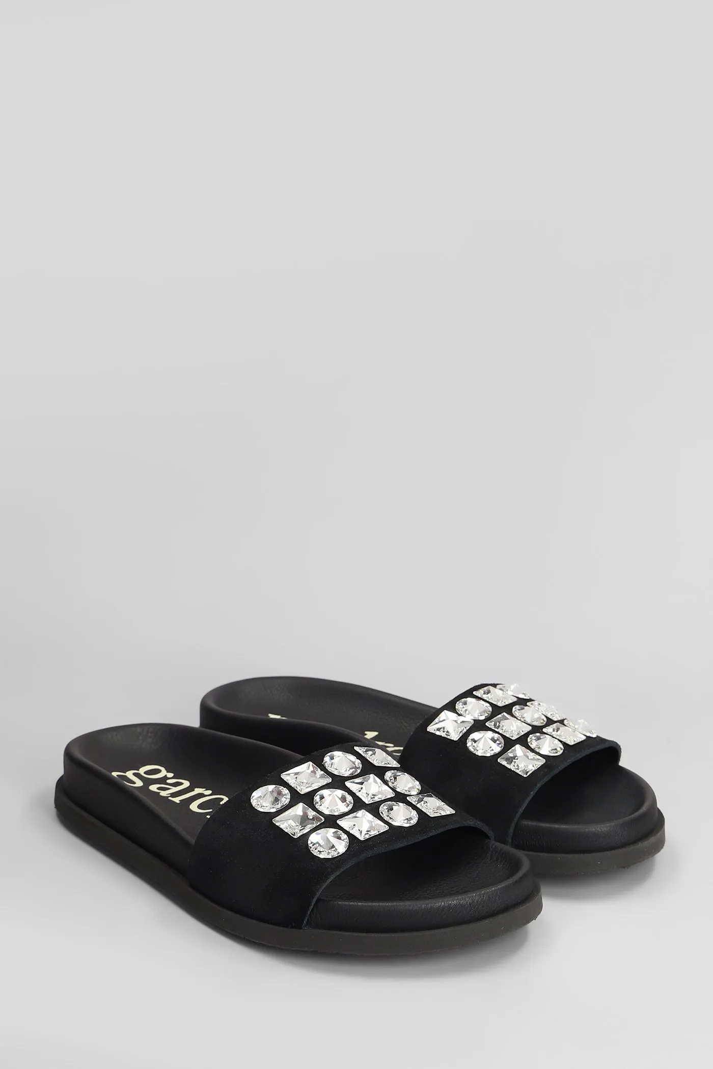 Dolomita Flats in black suede