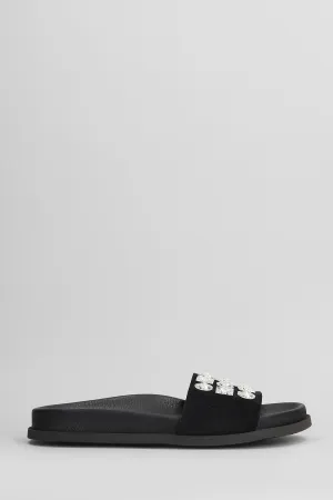 Dolomita Flats in black suede