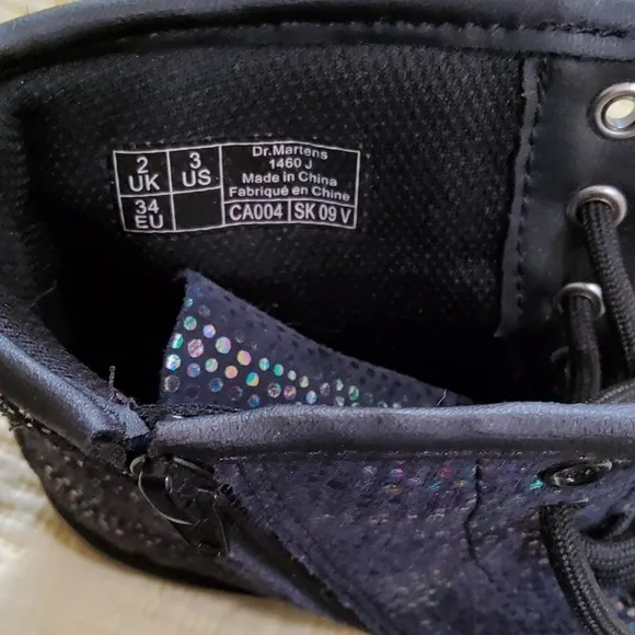 Dr.Martens 1460 Pascal Iridescent Lace-Up Boots Size 3