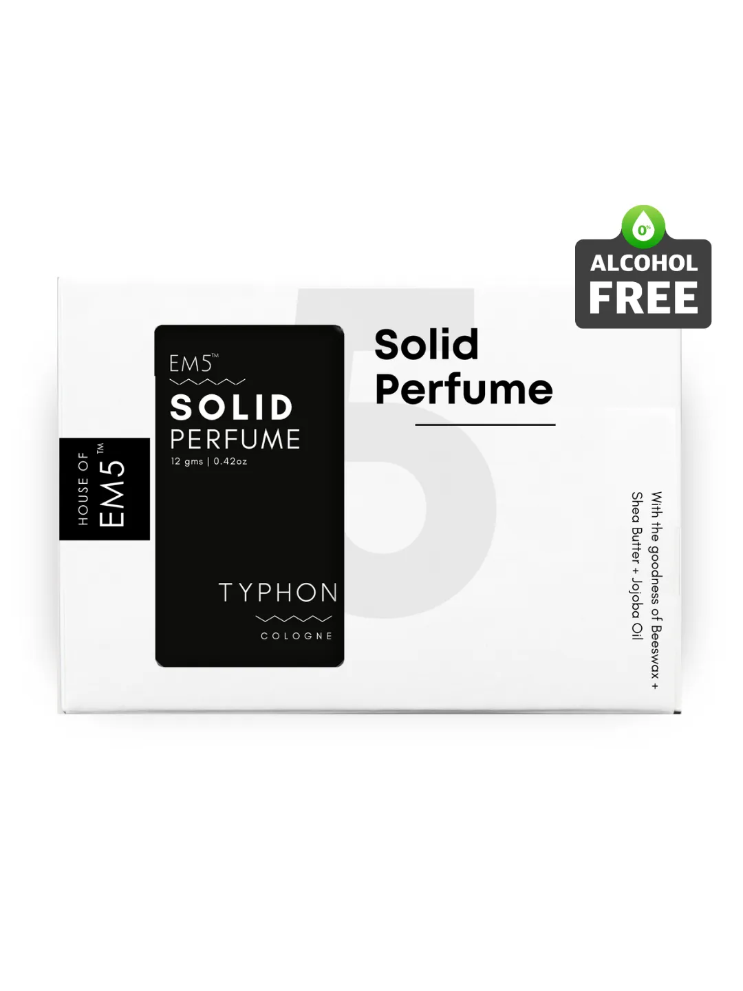 EM5™ Typhon | Solid Perfume for Men & Women | Alcohol Free Strong lasting fragrance | Woody Spicy Tobacco | Goodness of Beeswax   Shea Butter