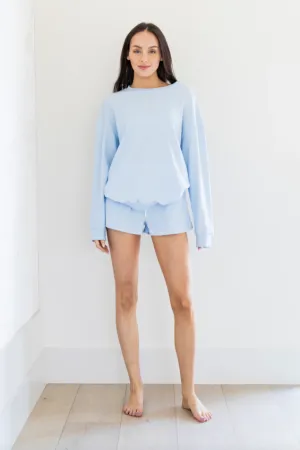 Everyday Waffle Short Set | Powder Blue