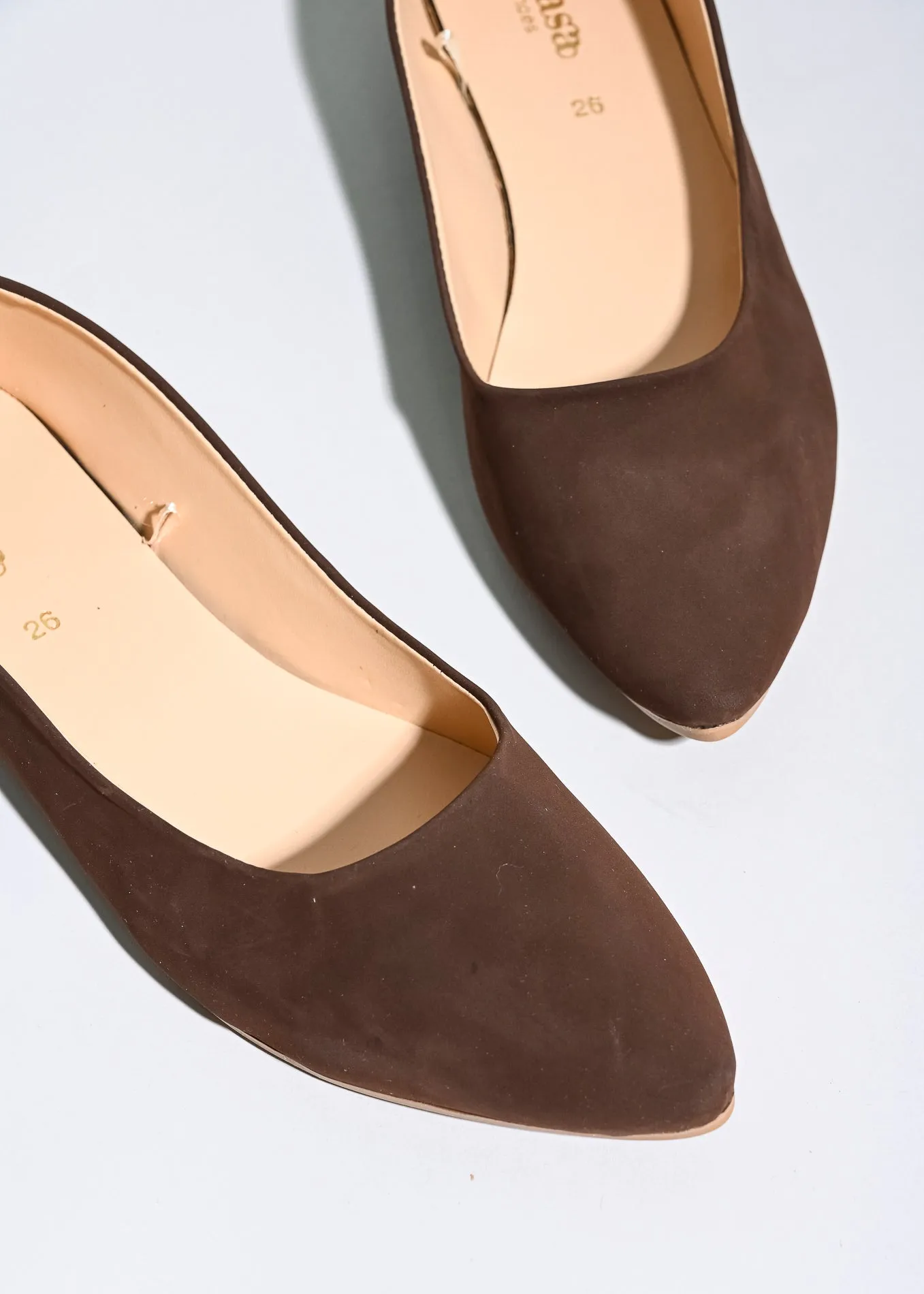 Flat suede puntal lisa