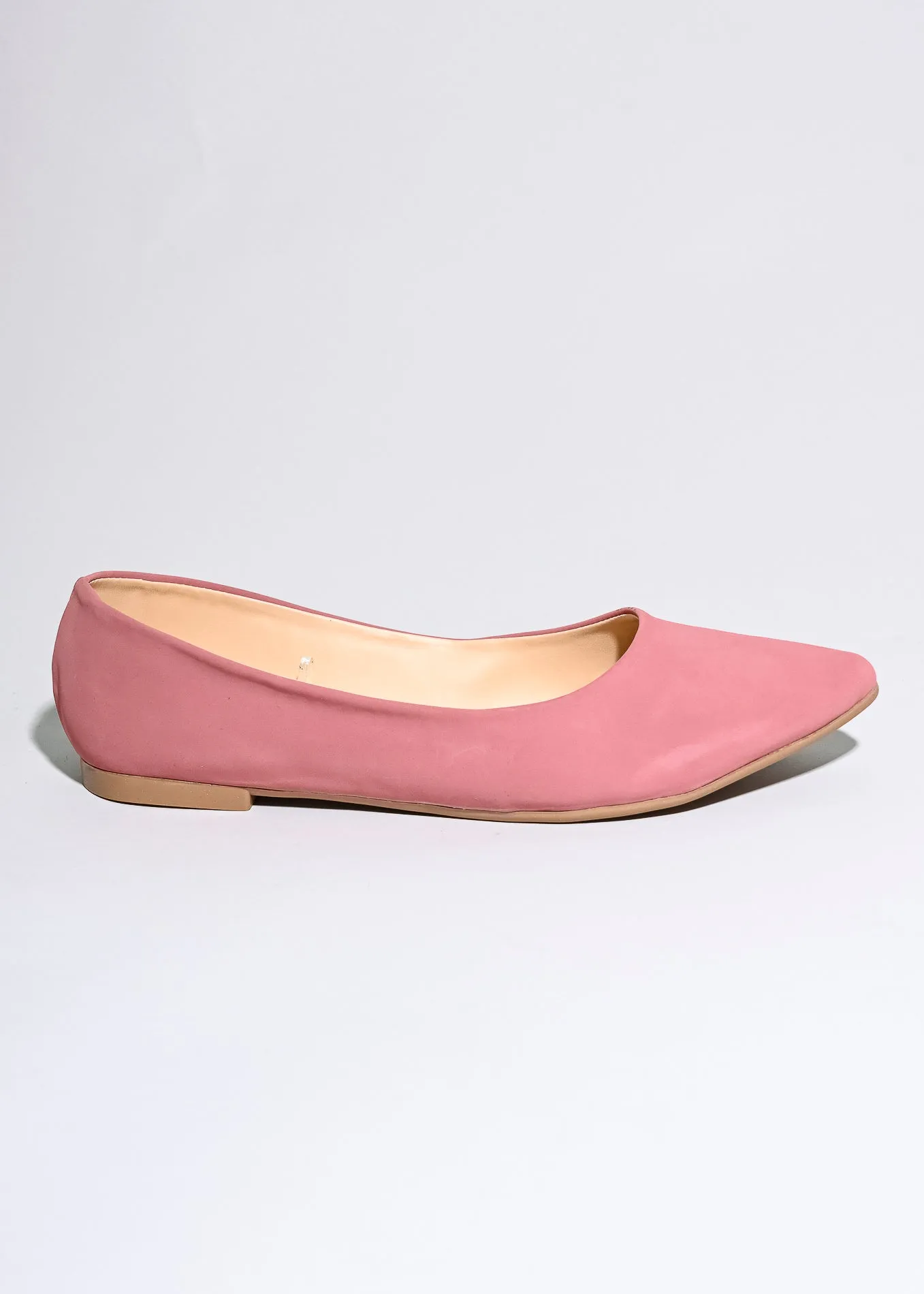 Flat suede puntal lisa