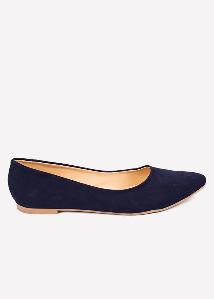 Flat suede puntal lisa