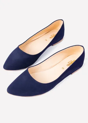 Flat suede puntal lisa
