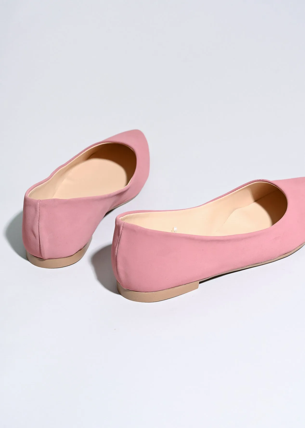 Flat suede puntal lisa