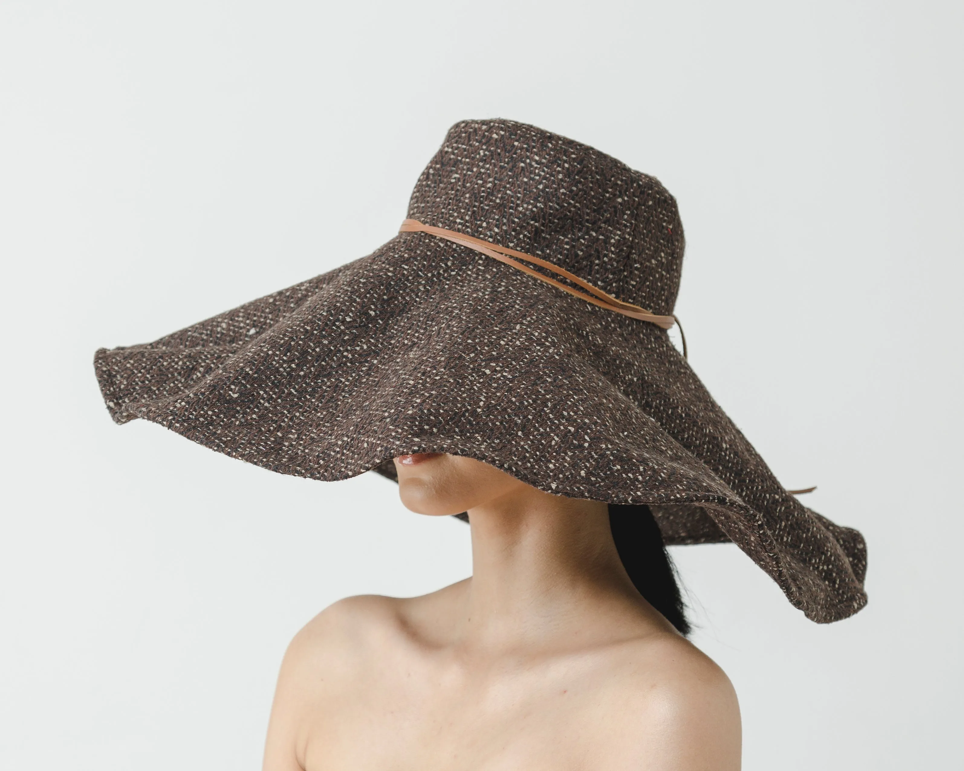 Flexible Lady Ibiza hat in tweed fabric