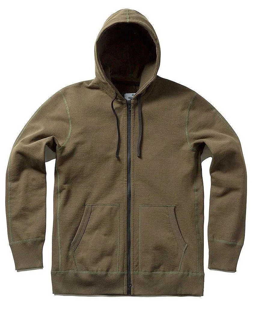 Full Zip Hoodie Heavyweight Terry Olive
