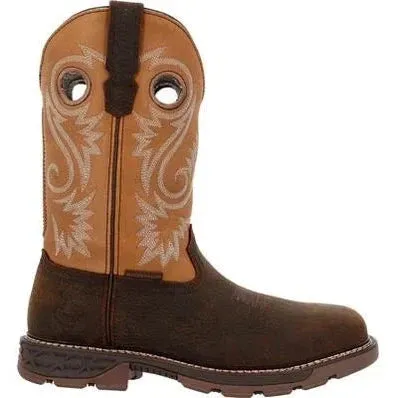 Georgia Men's Carbo Tec FLX 11" Alloy Toe Waterproof Western Work Boot- Brown- GB00672