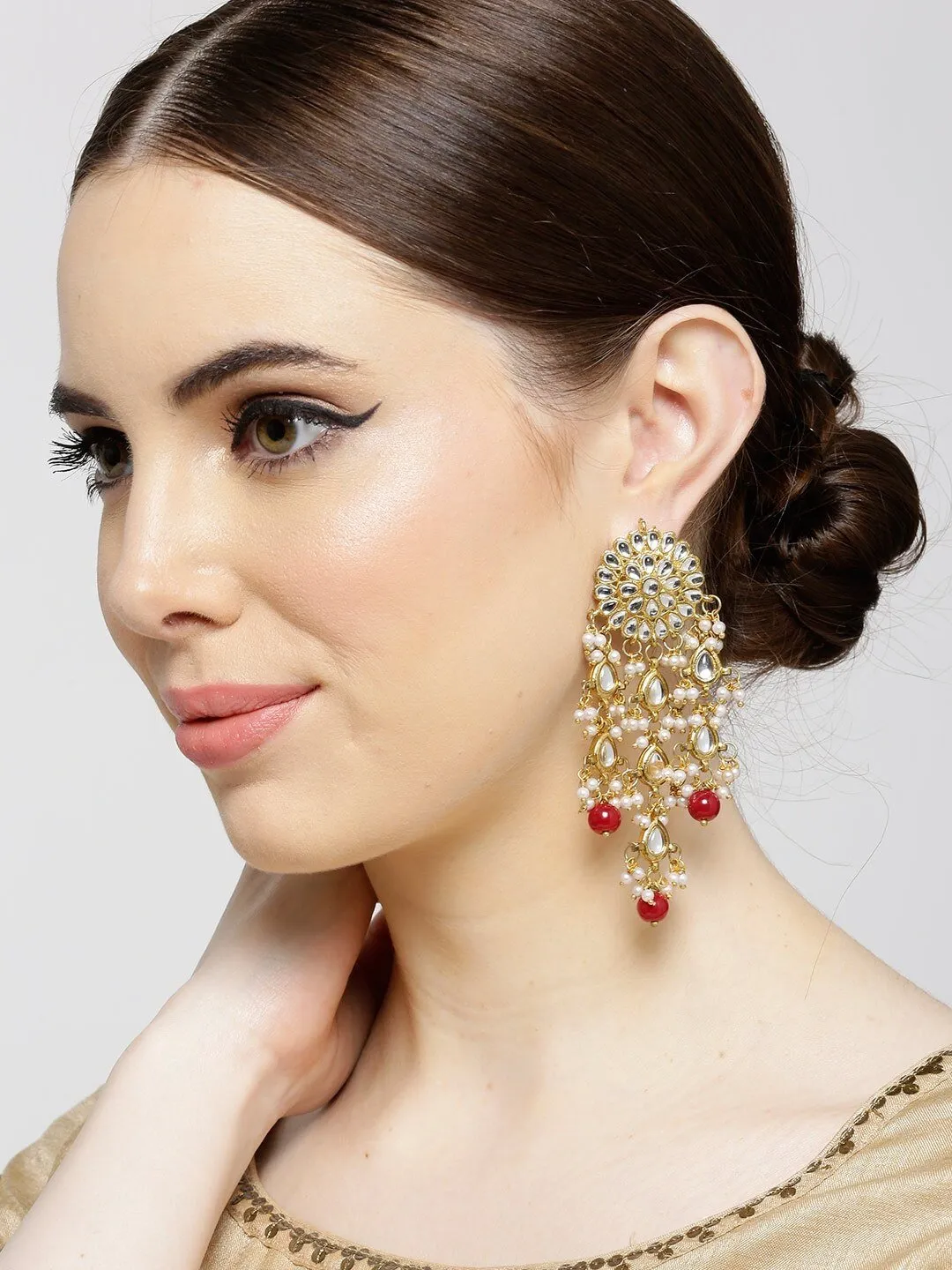GoldPlated Fashion German Tassel Dangler Stylish Fancy Party Wear Earrings
