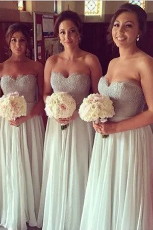 Gray Long Bridesmaid Dress,Lace Mismatched Bridesmaid Dress,Cheap Bridesmaid Dress,SVD481