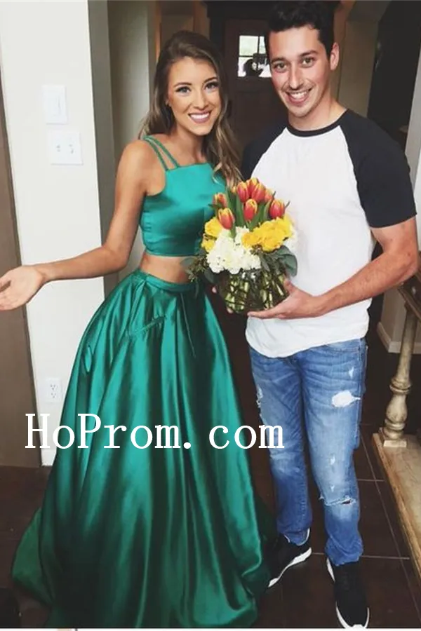 Green Satin Prom Dresses,Spaghetti Straps Prom Dress,Evening Dress