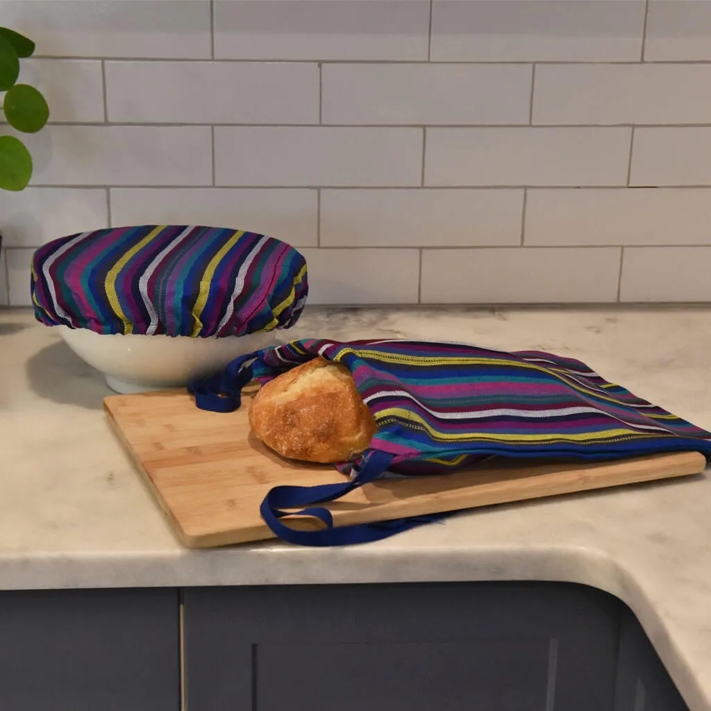 Hand Woven Breadmaker Set | Cobalt Stripe