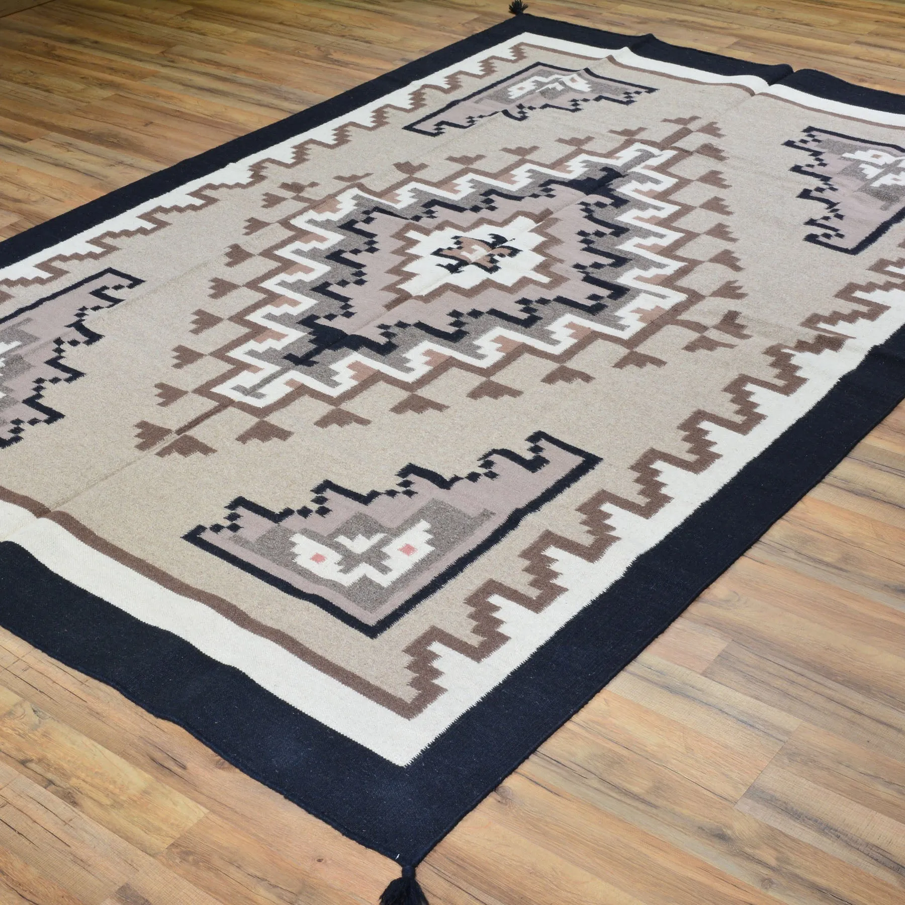 Hand-Woven Navajo Style Southwestern Design FlatWeave Rug (Size 6.0 X 9.0) Cwral-6960