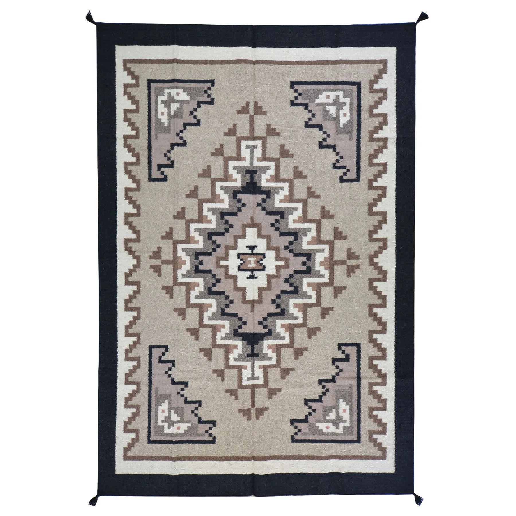 Hand-Woven Navajo Style Southwestern Design FlatWeave Rug (Size 6.0 X 9.0) Cwral-6960
