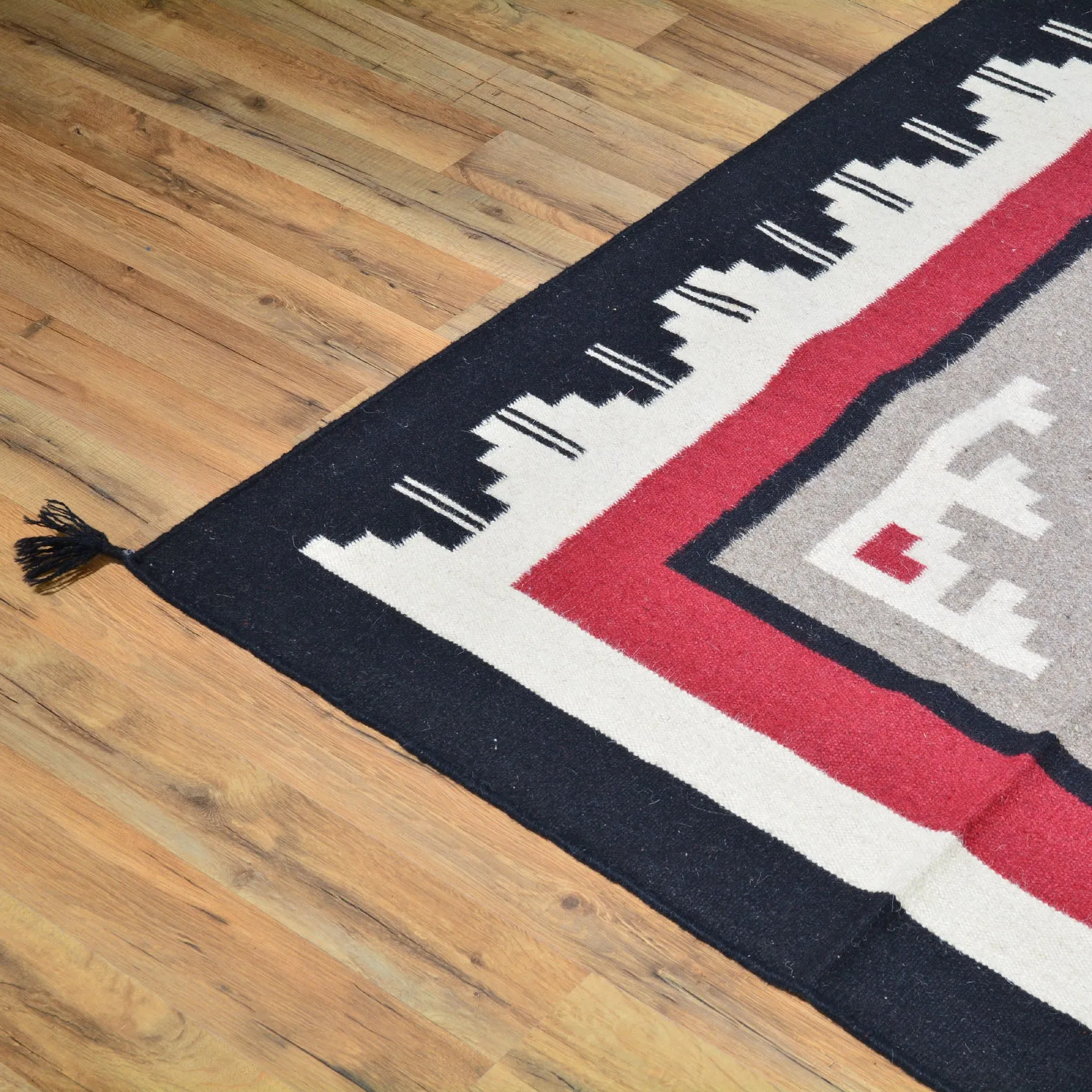 Hand-Woven Southwestern Design Handmade Wool Rug (Size 9.0 X 12.0) Cwral-7140