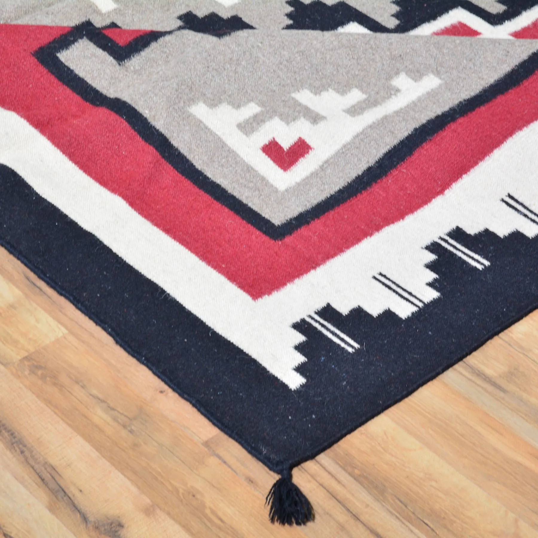 Hand-Woven Southwestern Design Handmade Wool Rug (Size 9.0 X 12.0) Cwral-7140