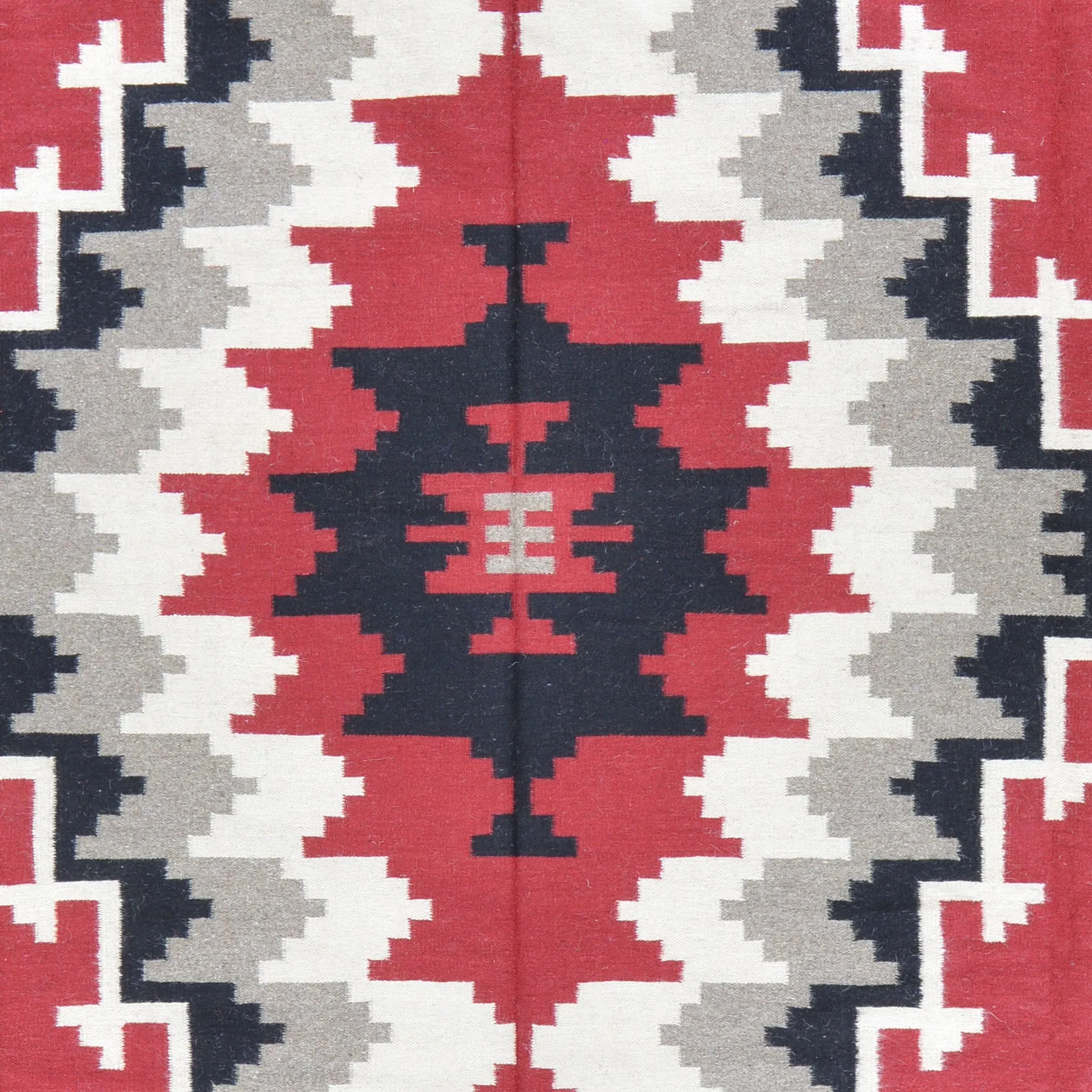 Hand-Woven Southwestern Design Handmade Wool Rug (Size 9.0 X 12.0) Cwral-7140