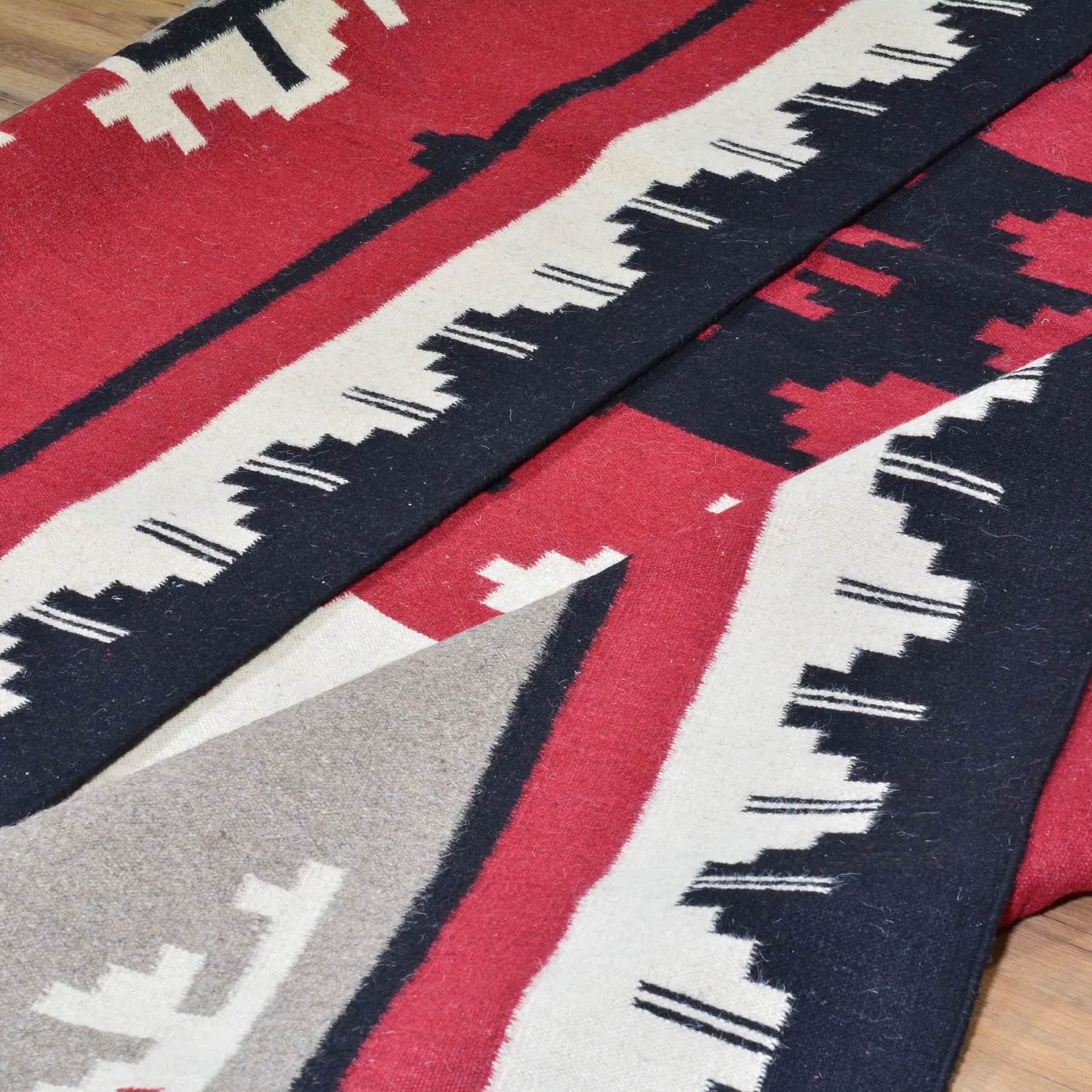 Hand-Woven Southwestern Design Handmade Wool Rug (Size 9.0 X 12.0) Cwral-7140