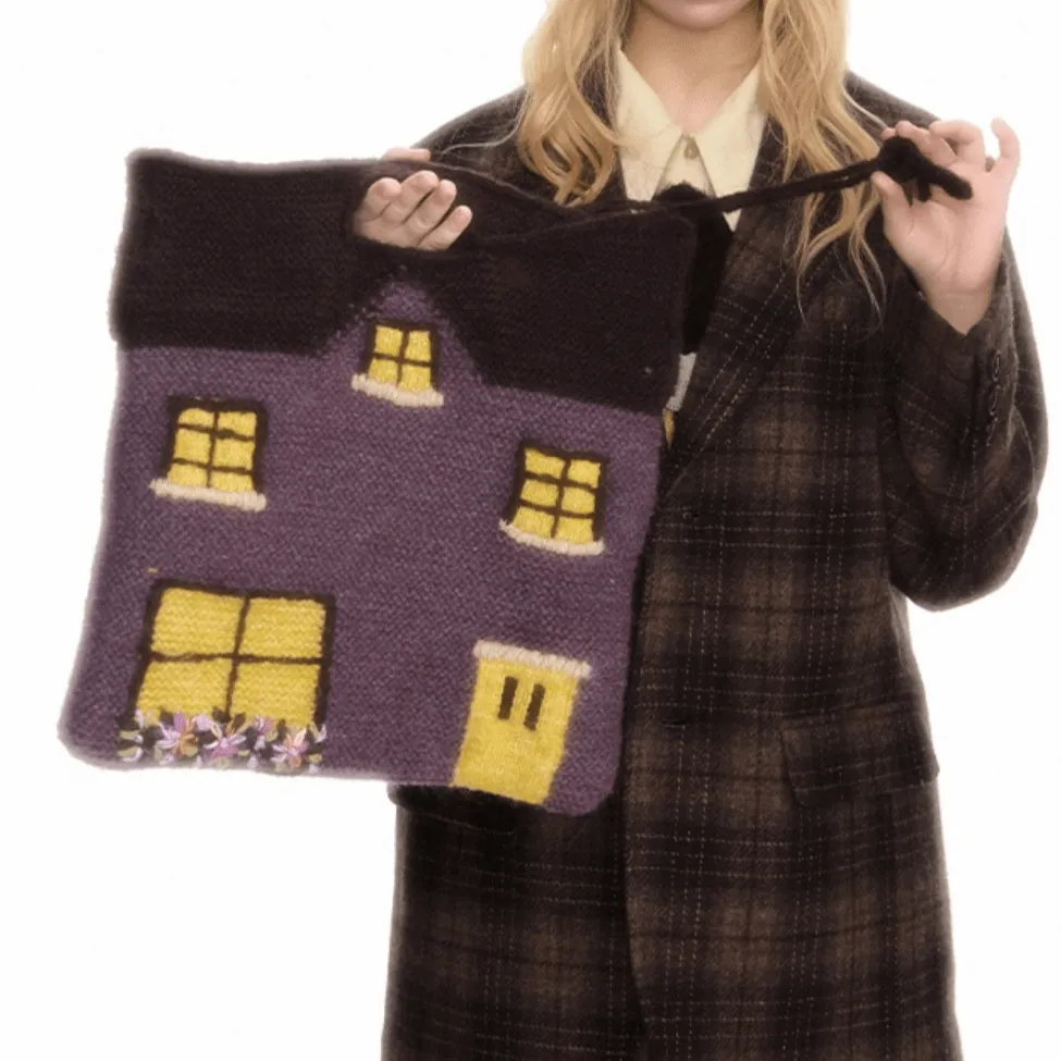 Handmade Cottage Knitted Tote Bag