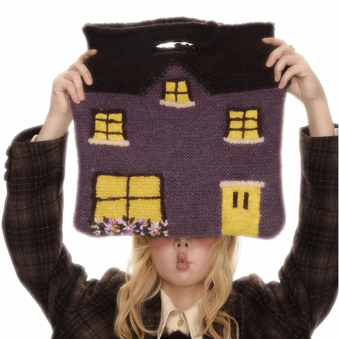 Handmade Cottage Knitted Tote Bag