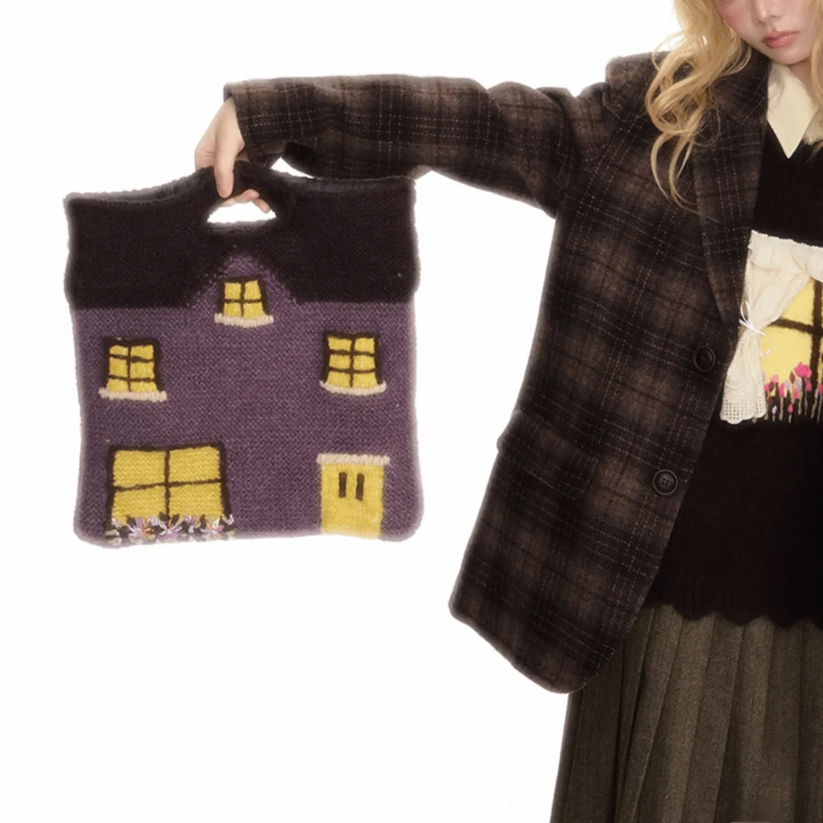 Handmade Cottage Knitted Tote Bag