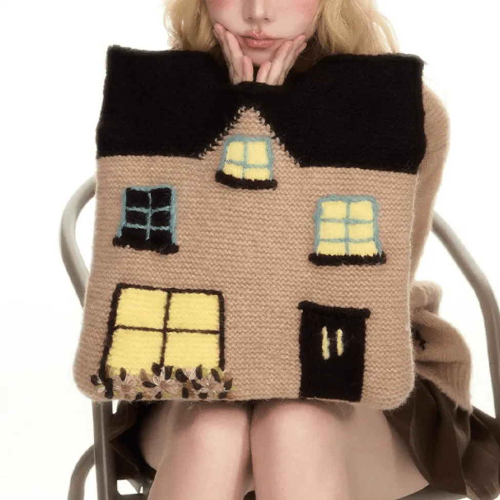 Handmade Cottage Knitted Tote Bag