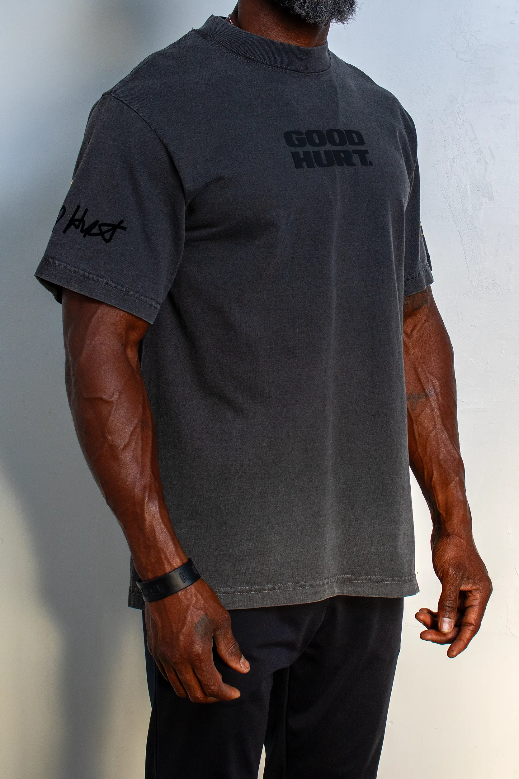 Heavyweight Metallic Gold "Because" Tee