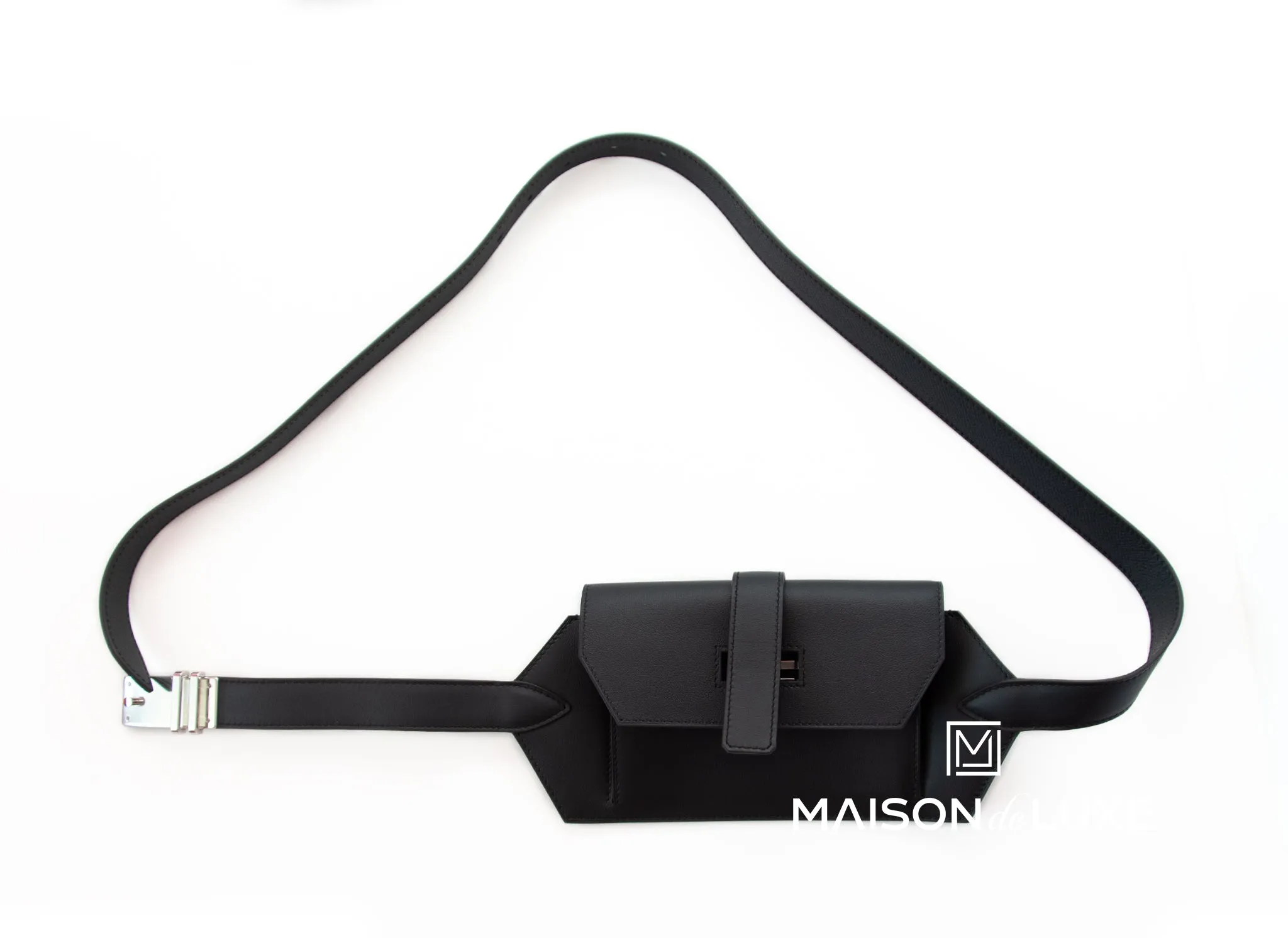 Hermes Elan Pocket 24 Belt Bag Black