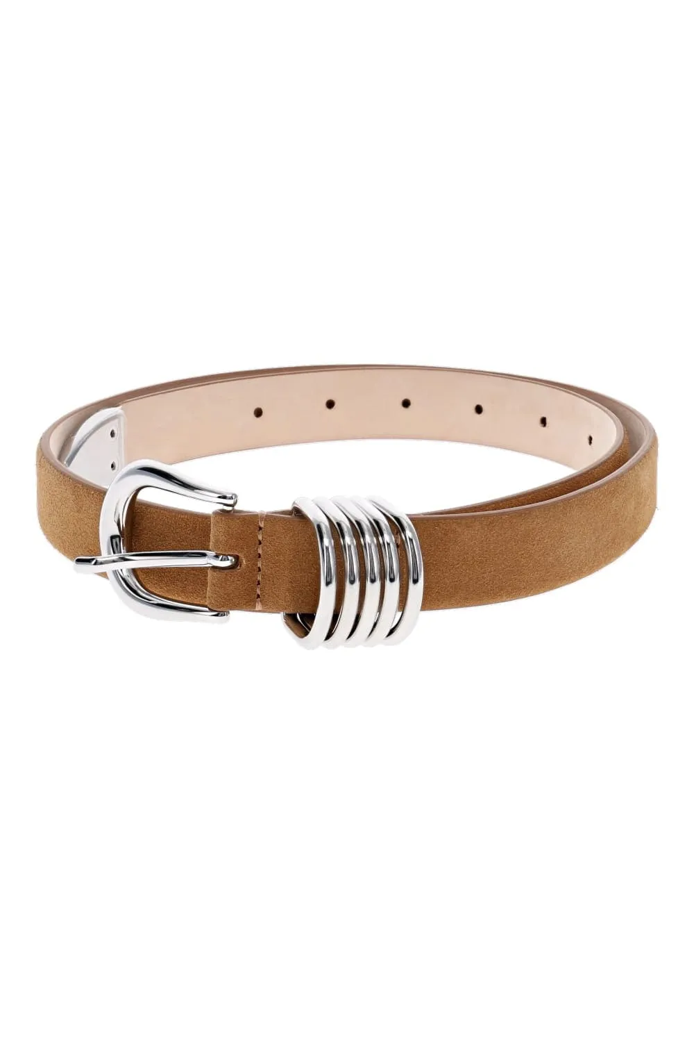 Hollyhock Caramel Suede Leather Belt