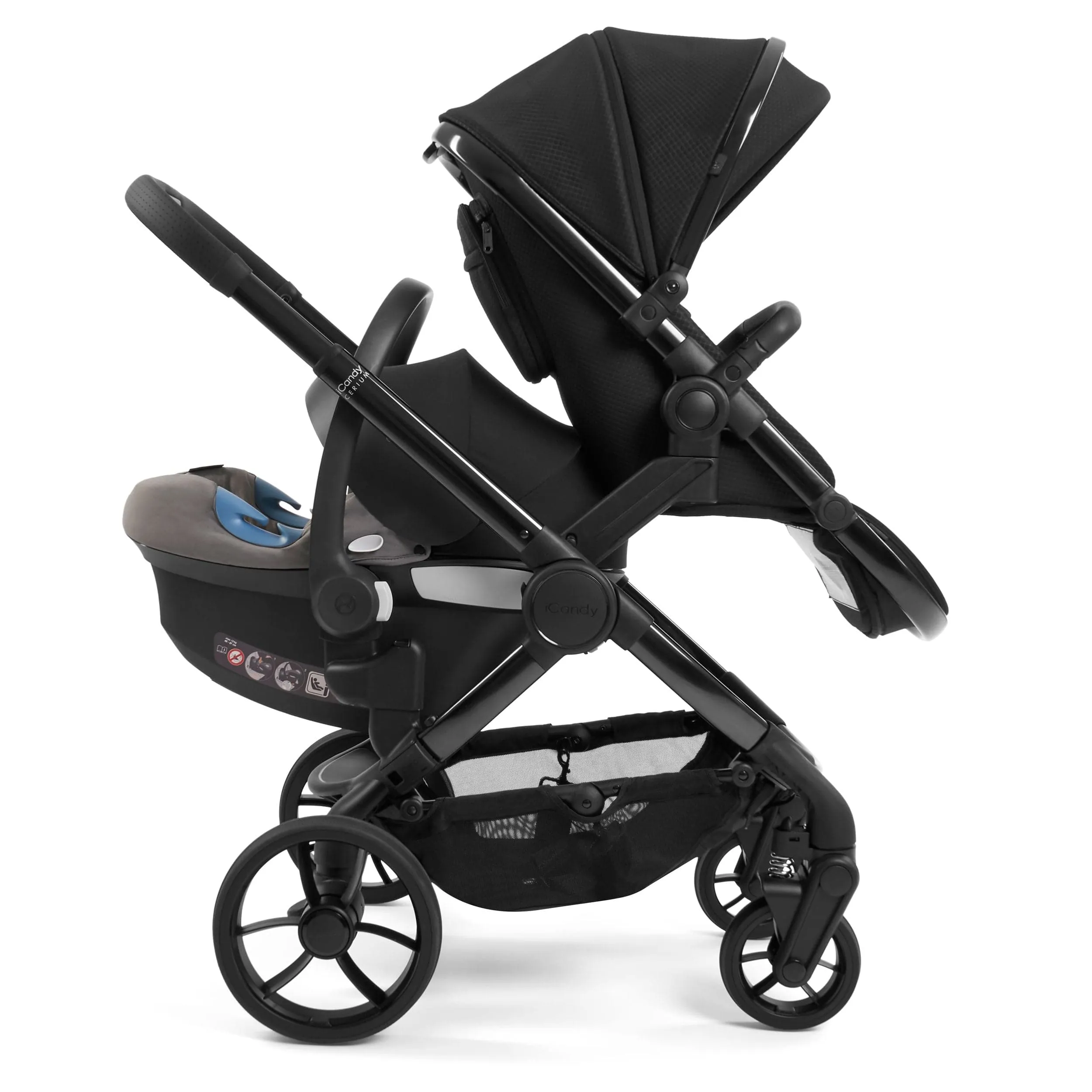 iCandy Peach 7 Cerium Double Cybex Travel System in Black