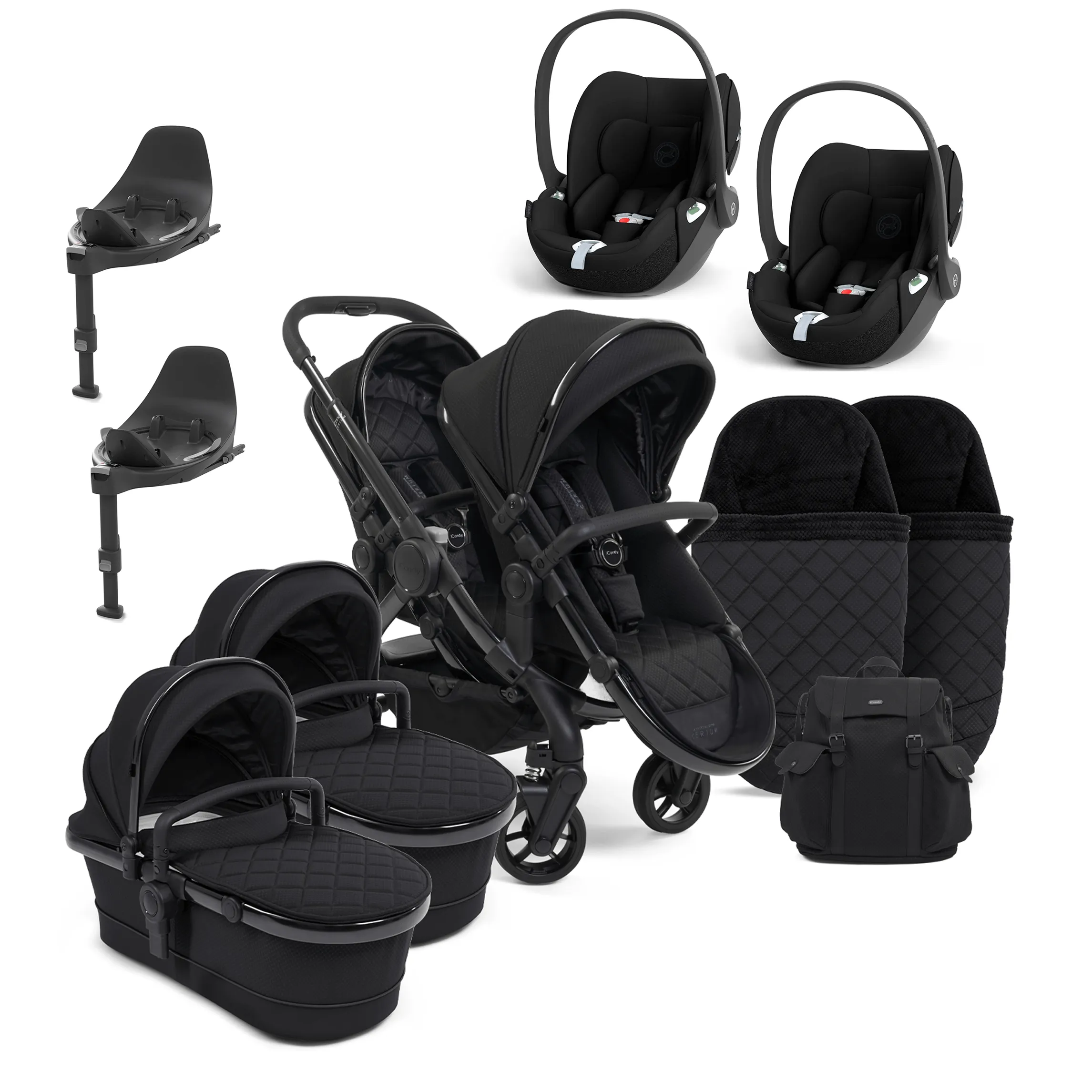 iCandy Peach 7 Cerium Twin Cybex Combo Bundle in Black