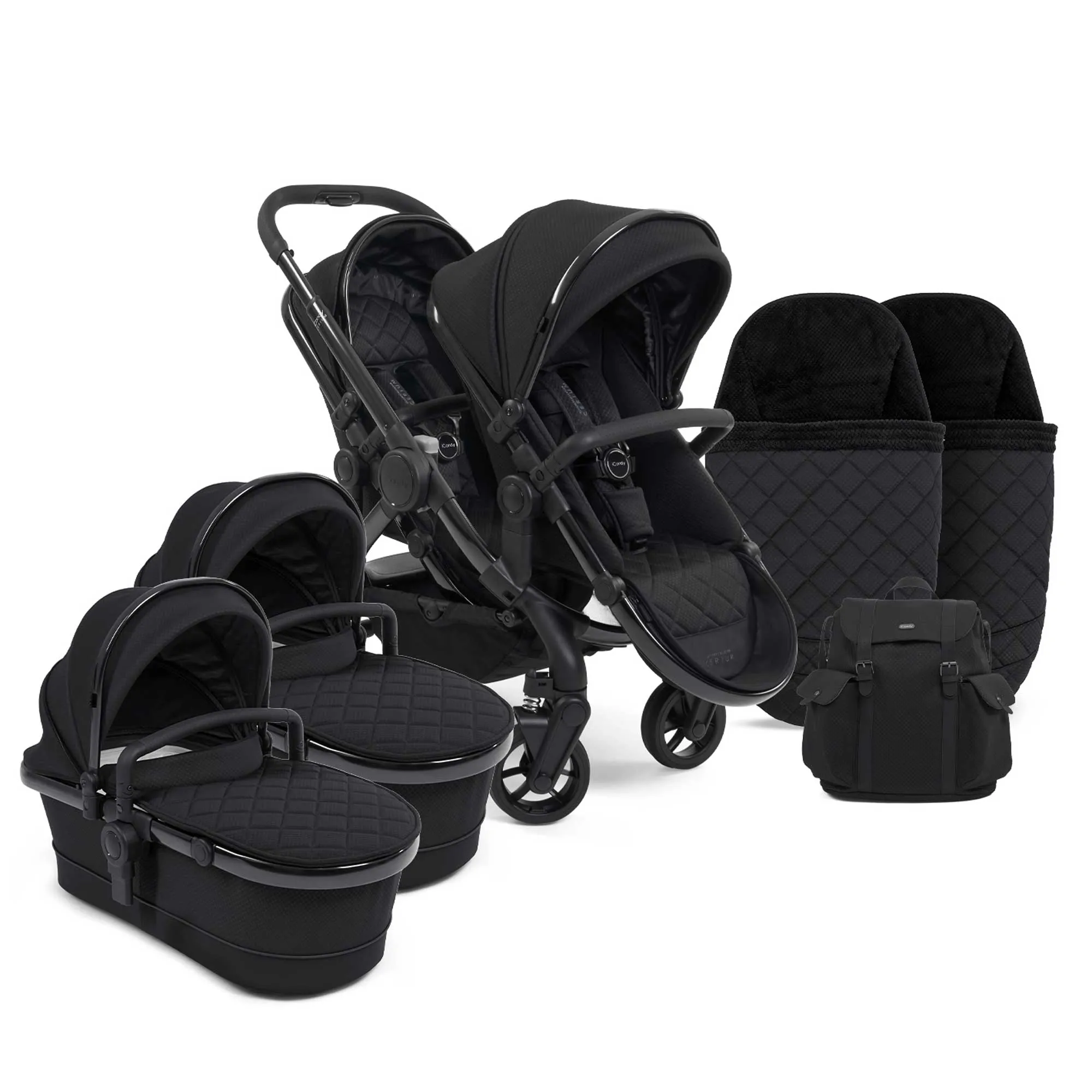iCandy Peach 7 Cerium Twin Pushchair in Black