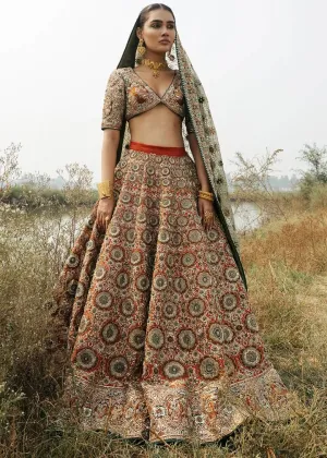 Indian Bridal Ghaghra Choli in Stylish Design for Wedding #J4301