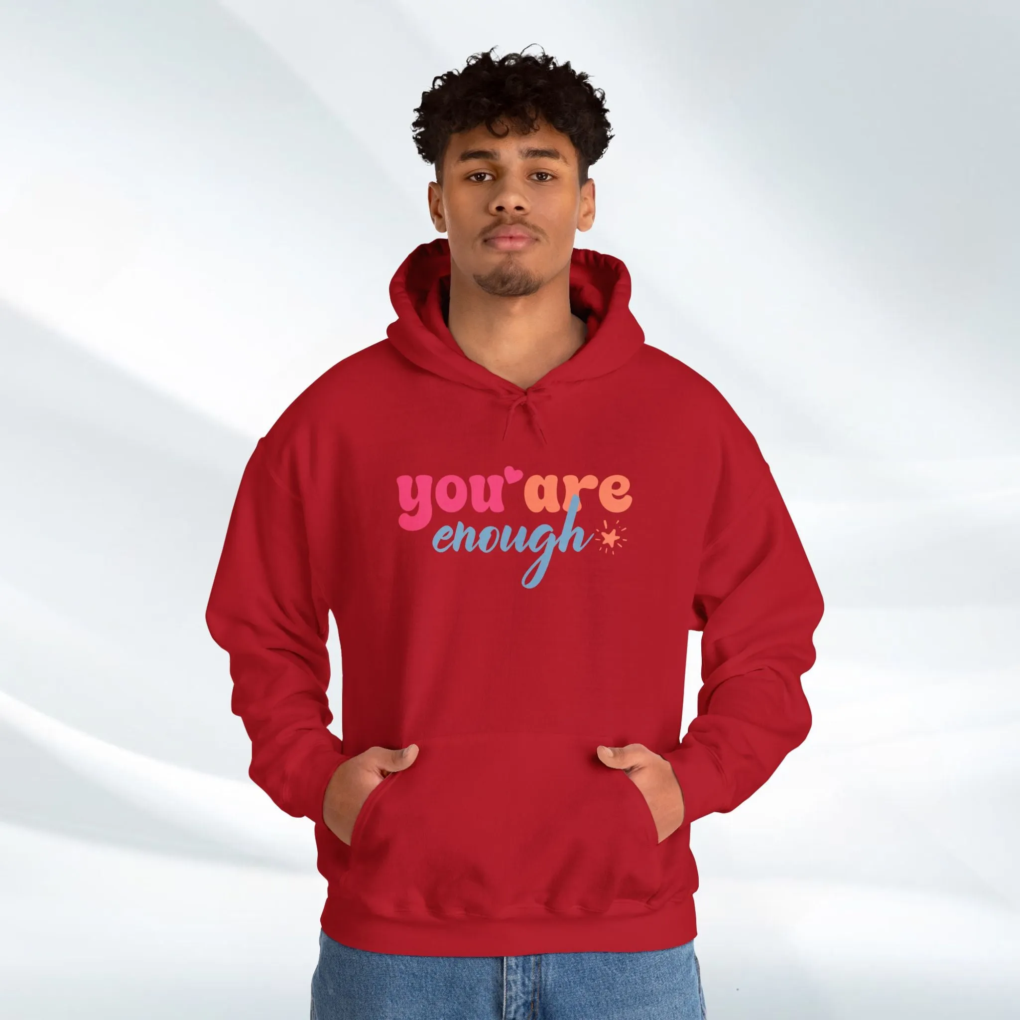 Inspirational Unisex Hoodie - 'You Are Enough' Motivational Sweatshirt for Self-Love & Positivity