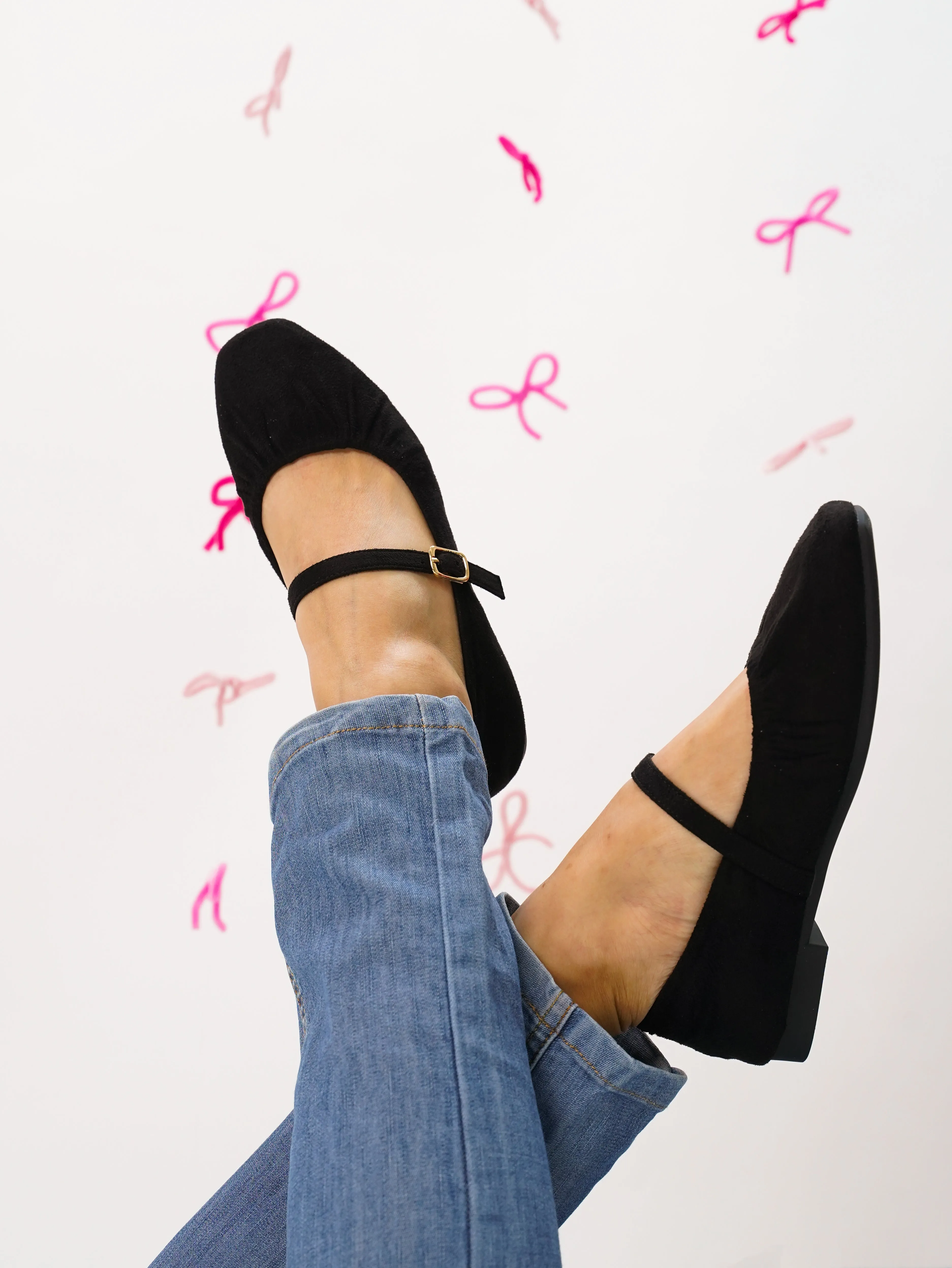 Iris Mary Jane Ballerina & Flats (Black)