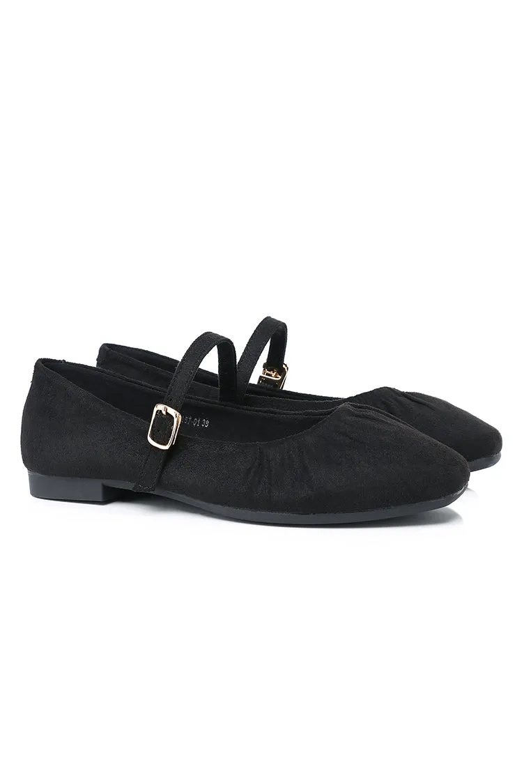 Iris Mary Jane Ballerina & Flats (Black)