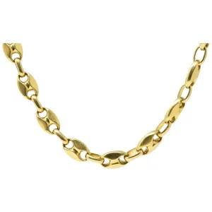 Italian 18K Gold Contemporary Unisex Anchor Link Necklace