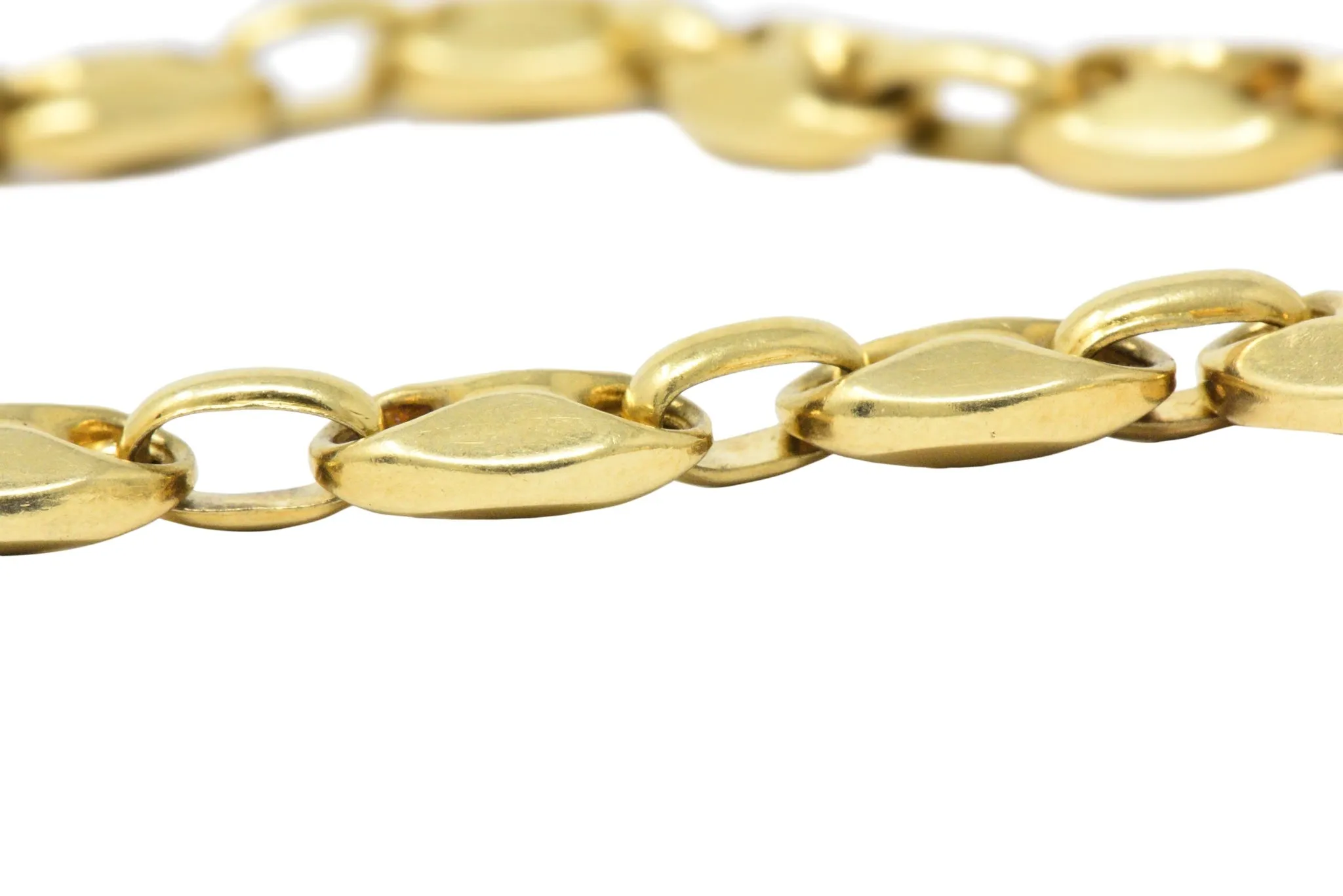 Italian 18K Gold Contemporary Unisex Anchor Link Necklace