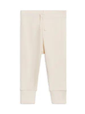 Ivory Ribbed Baby Joggers