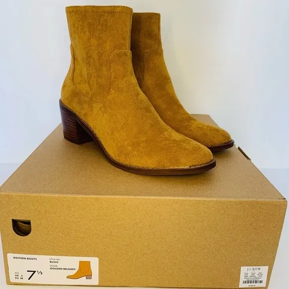 J. Crew Factory Western Boot in Golden Brandy Women’s 7M,7.5M, 8M NIB!