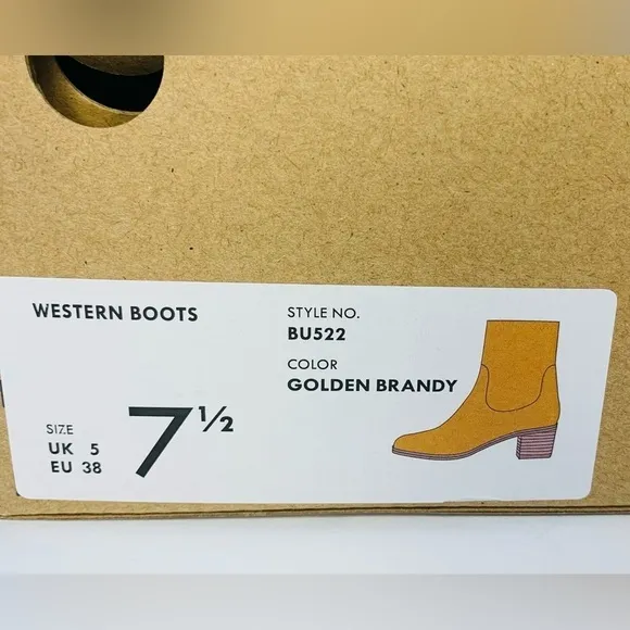 J. Crew Factory Western Boot in Golden Brandy Women’s 7M,7.5M, 8M NIB!