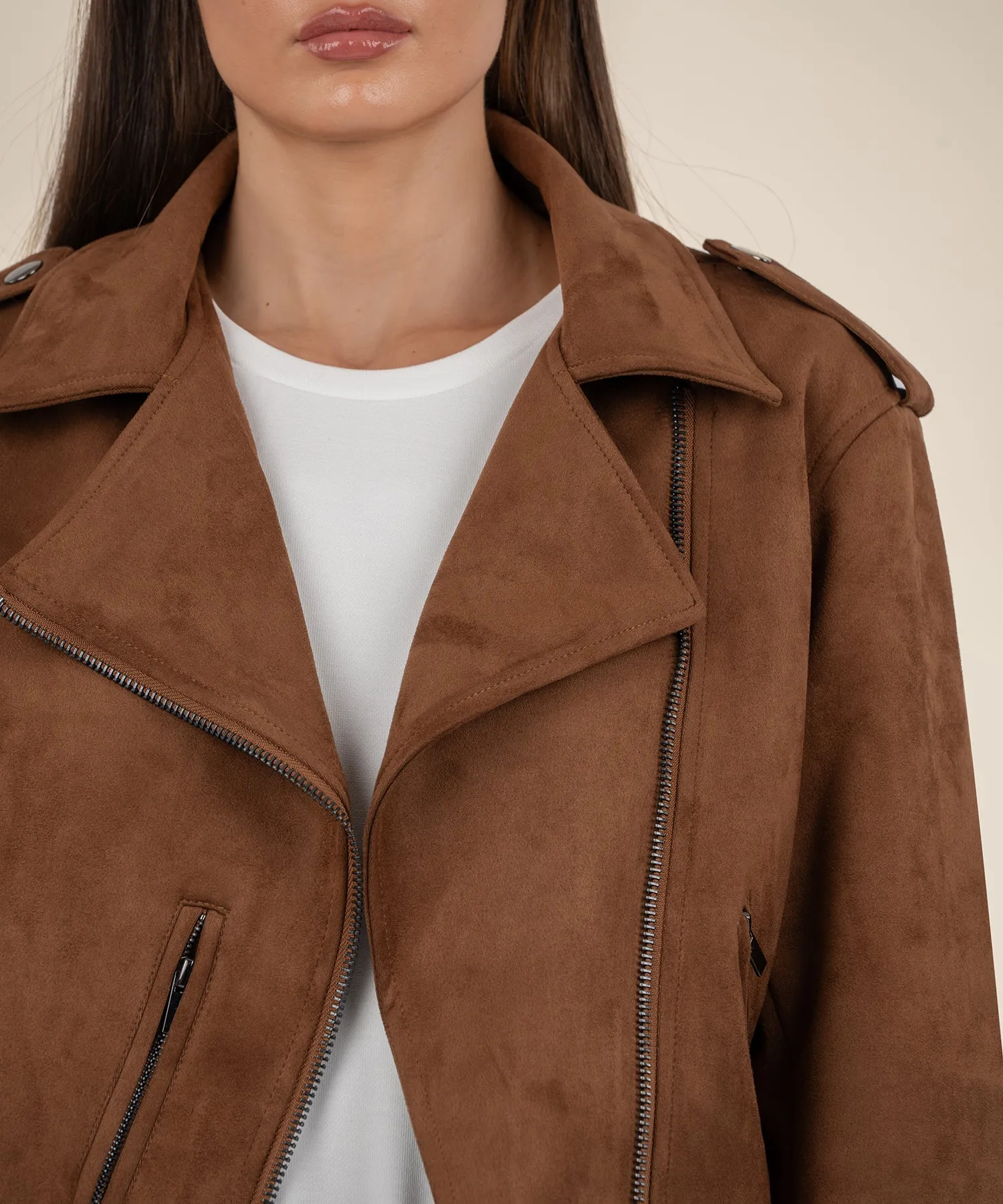 Jackie Faux Suede Moto Jacket - FINAL SALE