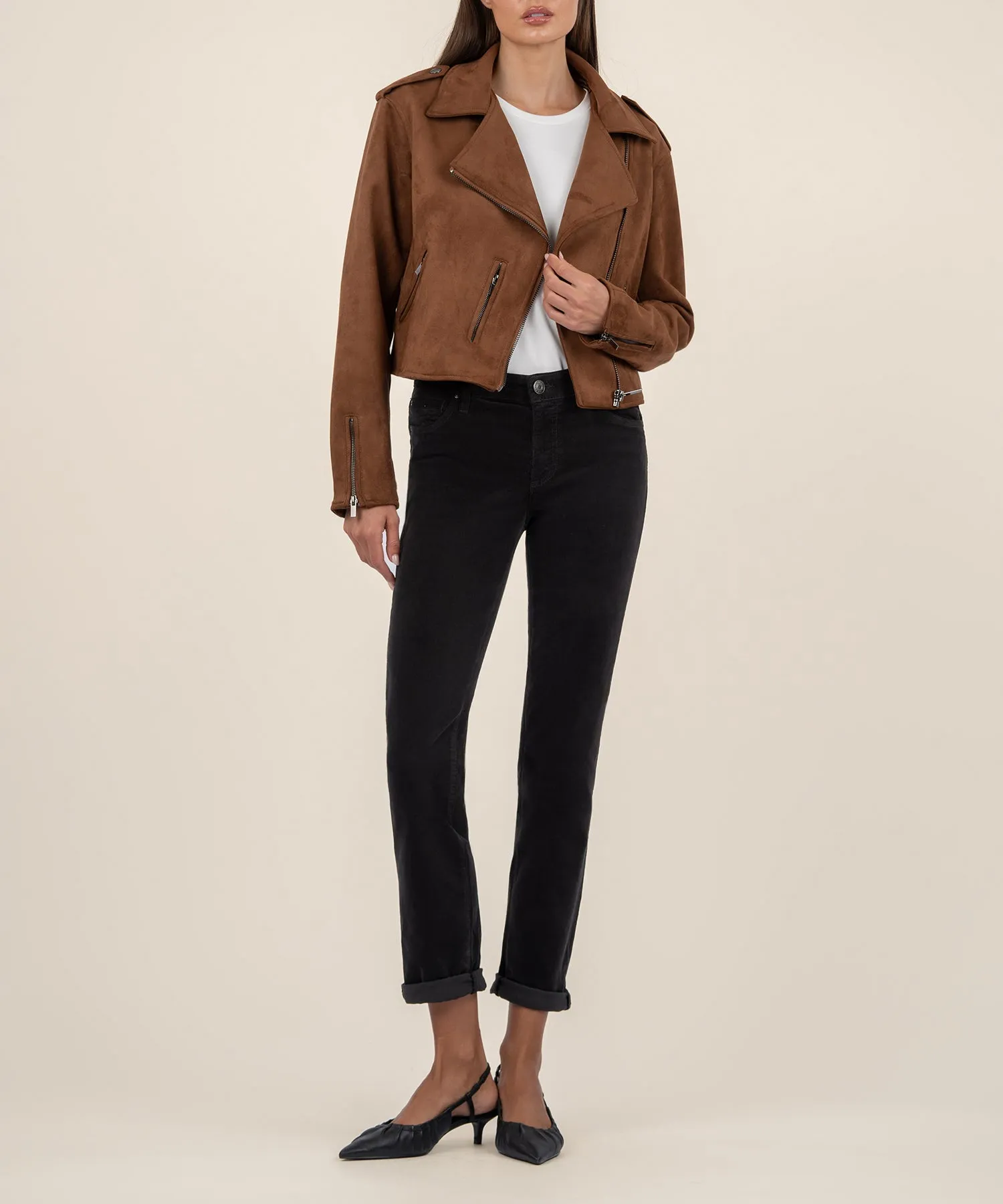 Jackie Faux Suede Moto Jacket - FINAL SALE