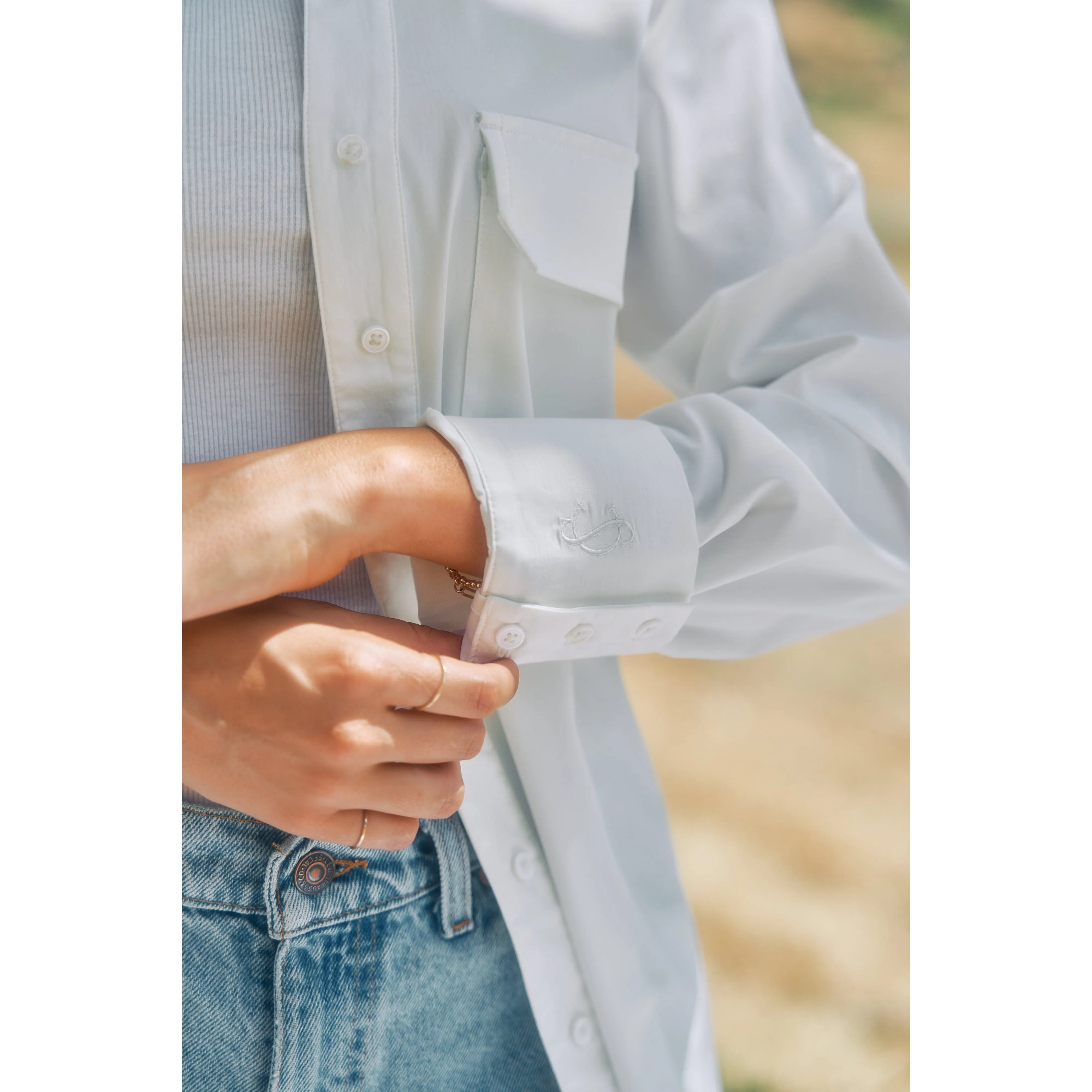 Jessica | The Classic Button-Down | Bone